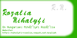 rozalia mihalyfi business card